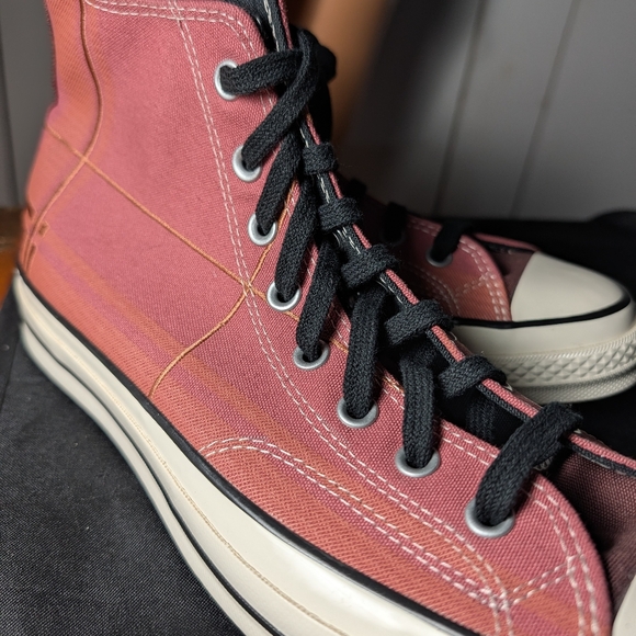 Men's Pink and white Converse trainers Size 11.5 - Picture 4 of 8
